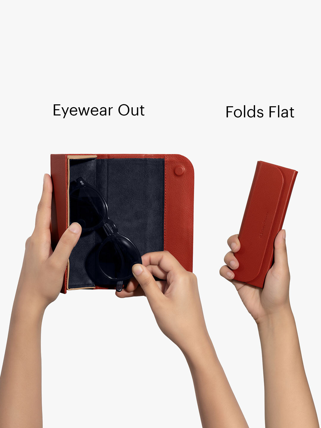 Terracotta Red - Foldaway Slim Eyewear/Sunglass Case