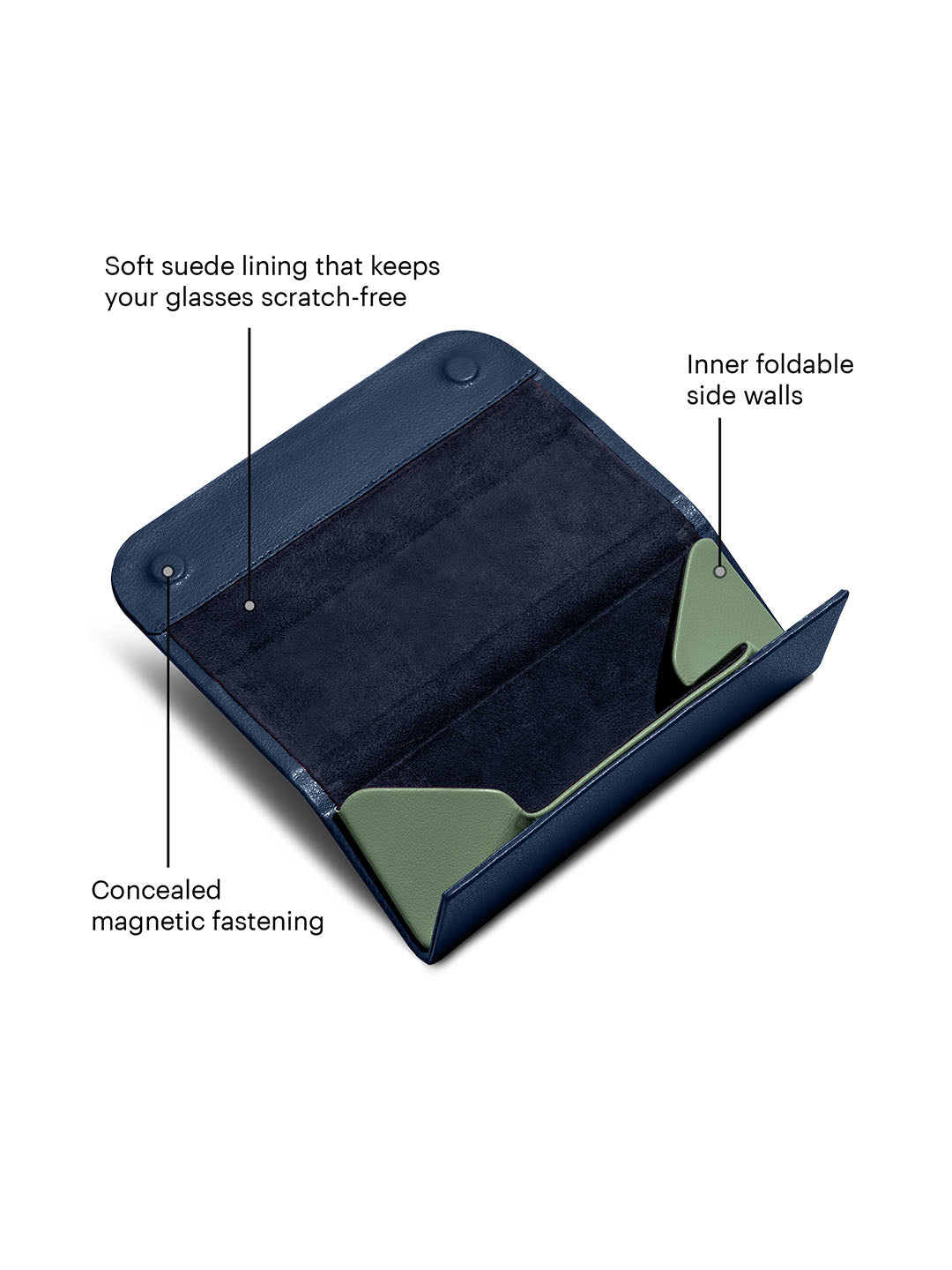 Space Blue - Foldaway Slim Eyewear/Sunglass Case