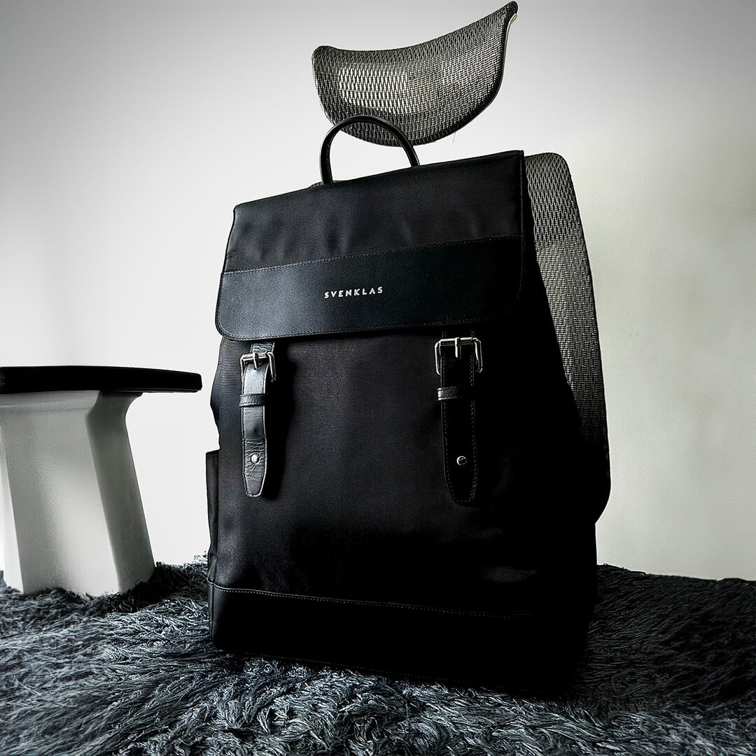Svenklas Amber Black Backpack