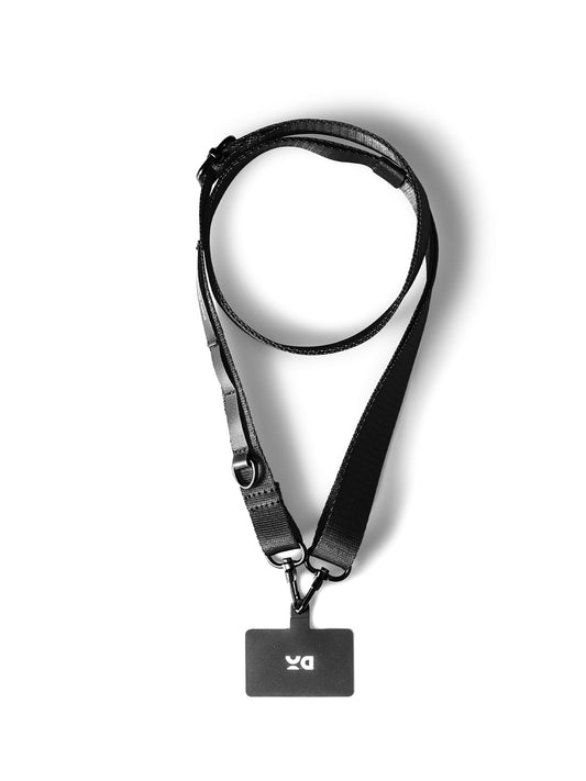 Black Crossbody Utility Phone Lanyard - Strap