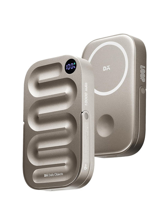 Loop Qi2-Certified MagSafe-Compatible Aluminium Power Bank 10000 mAh - Titanium
