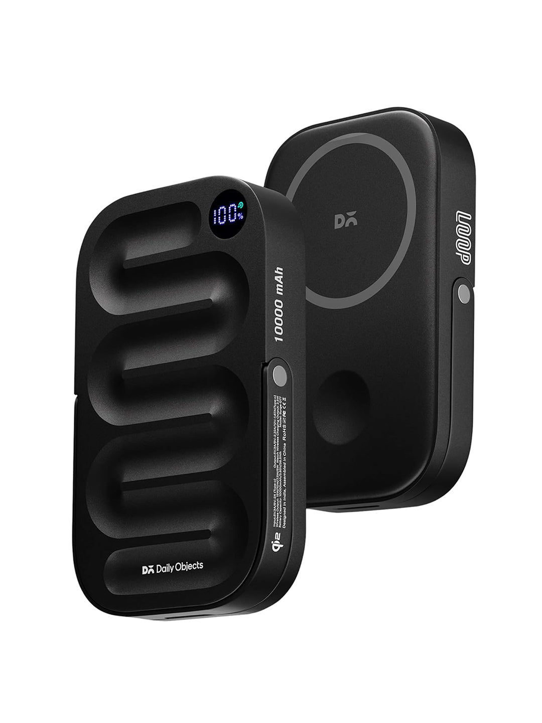 Loop Qi2-Certified MagSafe-Compatible Aluminium Power Bank 10000 mAh - Black