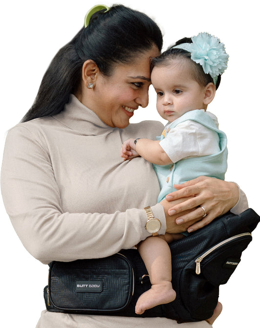 Tribal Route Baby Carrier with Hip Seat & In-built Mini Diaper Bag