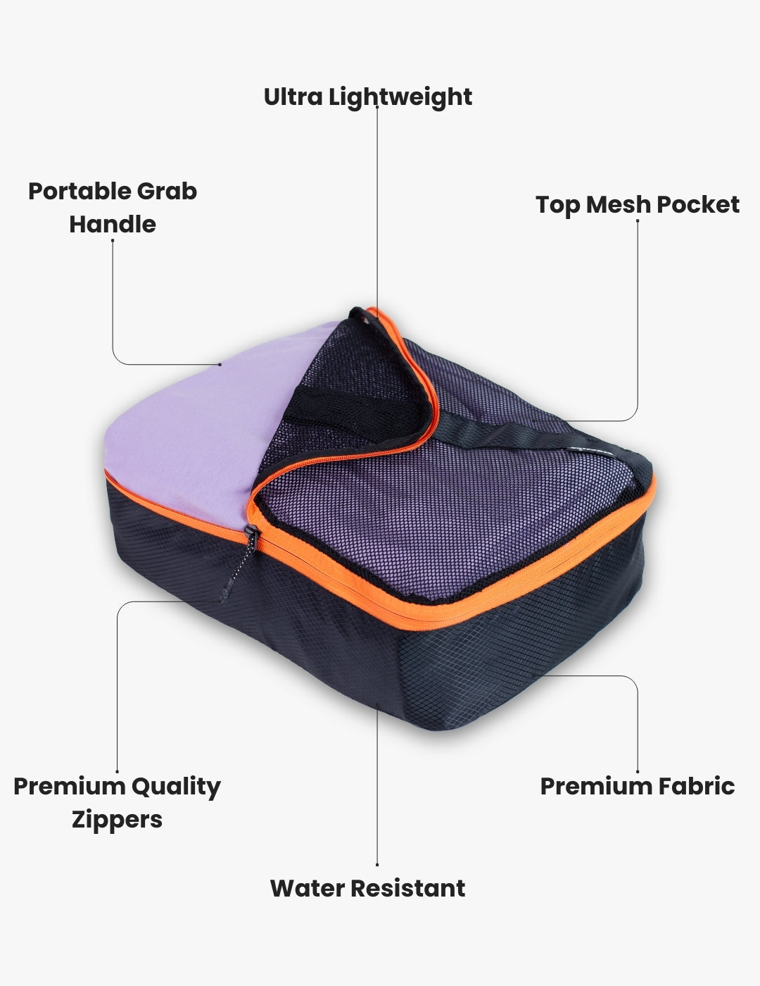 The Pro Packing Cubes Travel Organiser (Set of 6)-Multi color