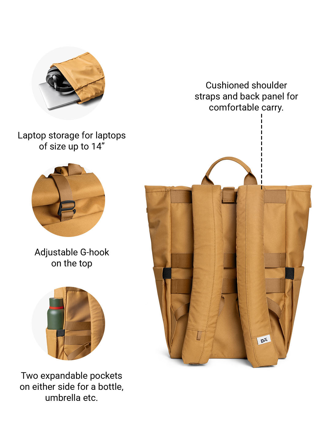 Amber Miles Roll Top Backpack