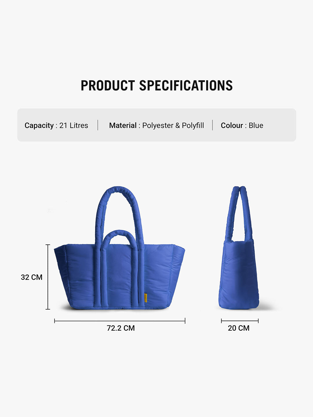 Blue Puft Oversized Tote