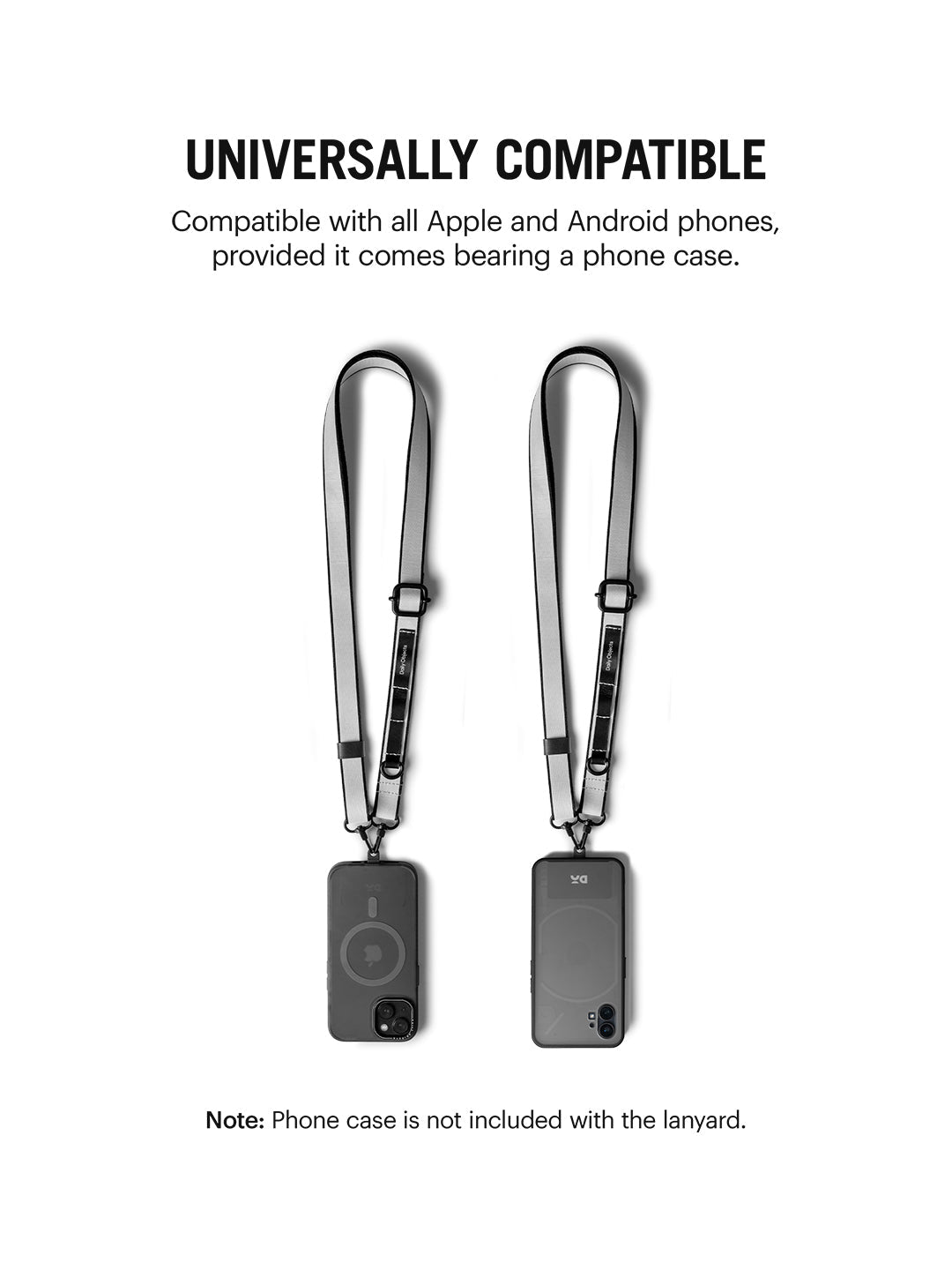 Light Grey Strobe Lanyards