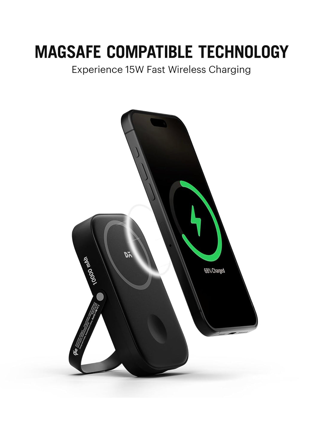 Loop Qi2-Certified MagSafe-Compatible Aluminium Power Bank 10000 mAh - Black