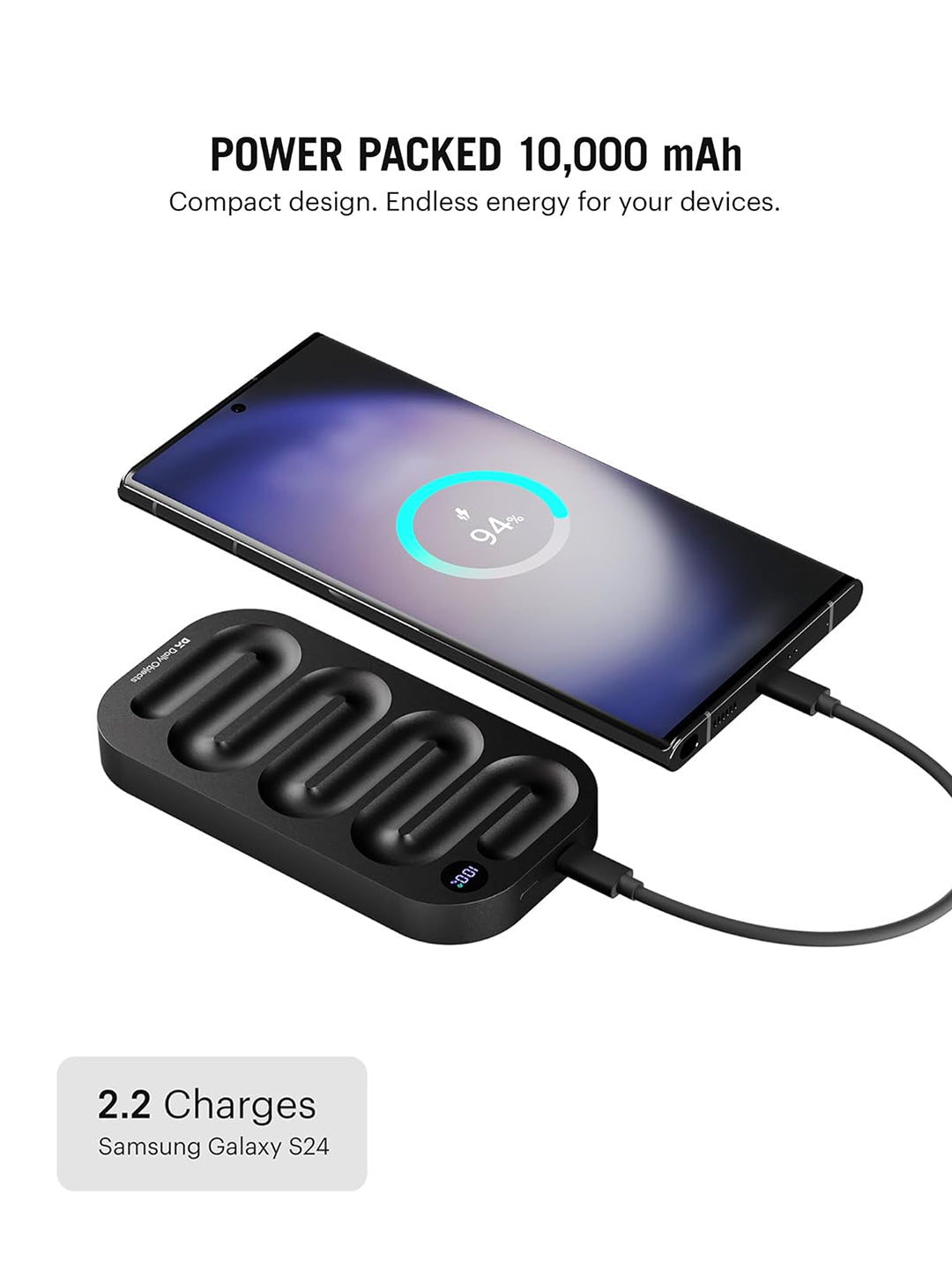 Loop Universal Aluminium Power Bank 10000 mAh - Black