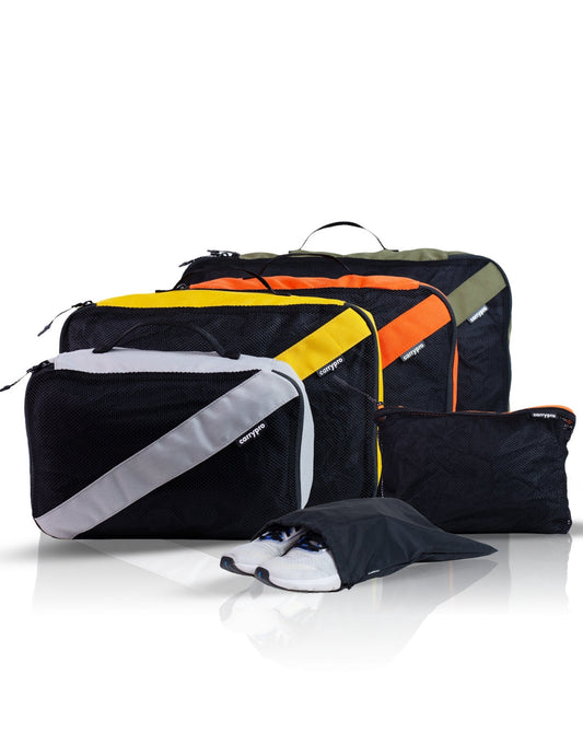 The Pro Packing Cubes Travel Organiser (Set of 6)-Multi color