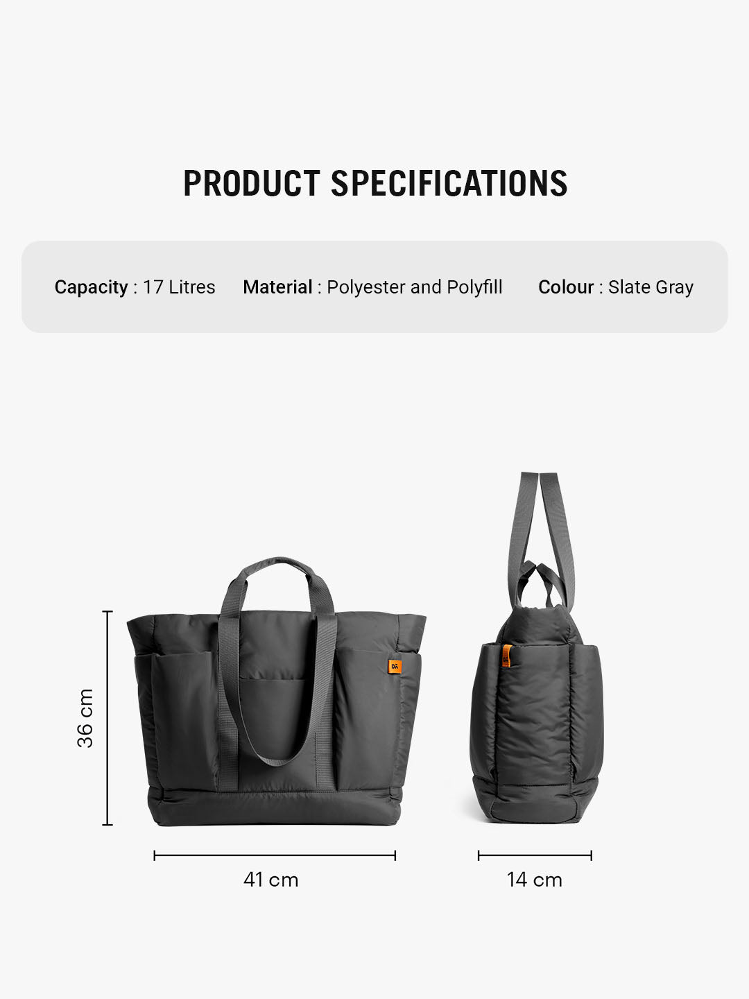 Slate Gray Idyll Tote