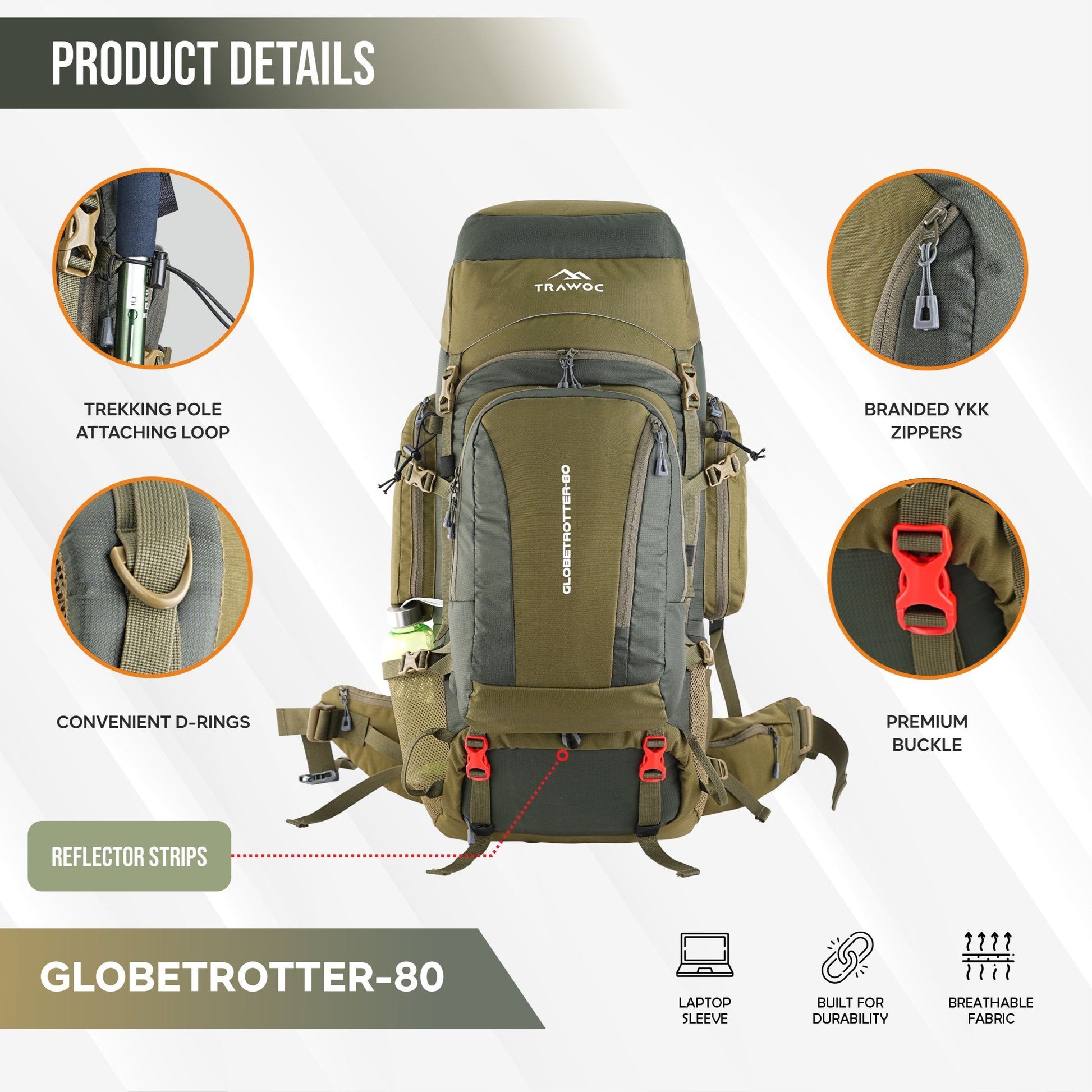 GLOBETROTTER 80L (70+10) Travel Backpack