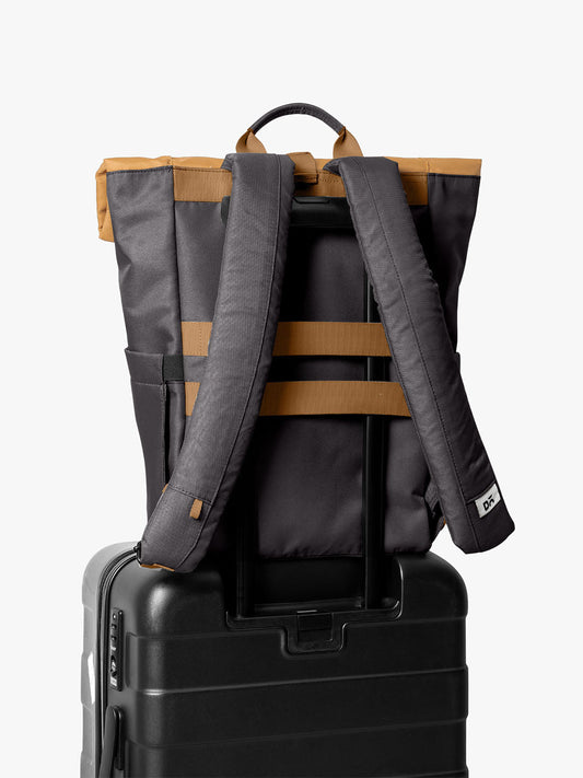 Amber-Charcoal Miles Roll Top Backpack