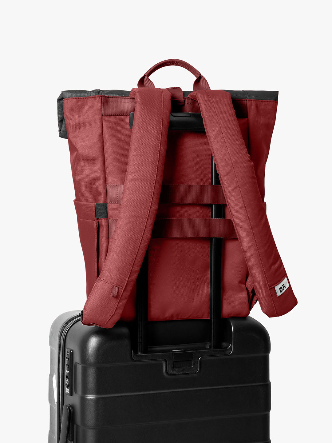 Charcoal-Red Clay Miles Roll Top Backpack