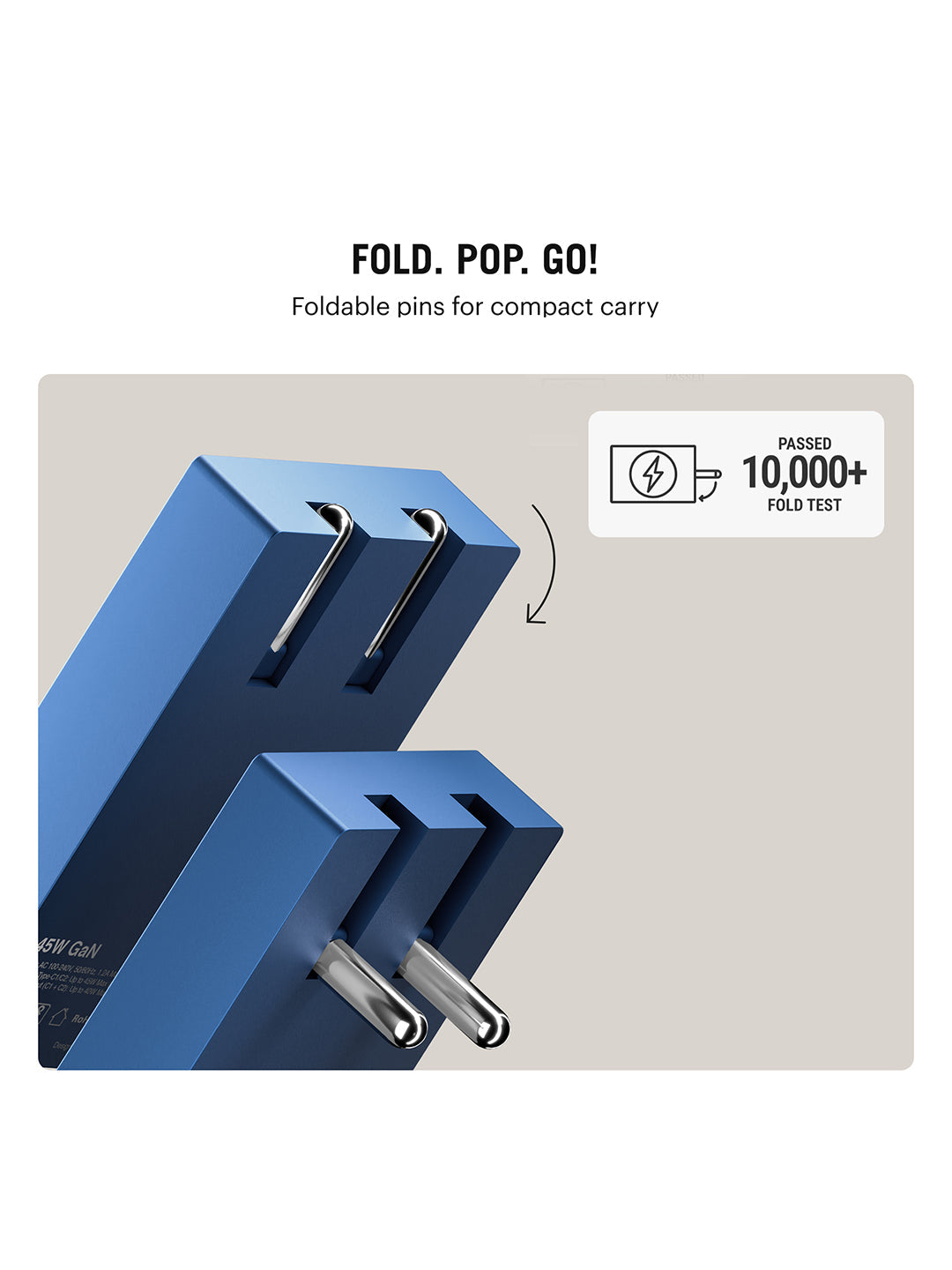 POP 45W Twin Port GaN5 Adapter - Blue
