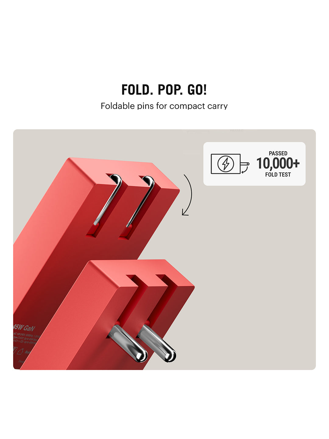 POP 45W Twin Port GaN5 Adapter - Red