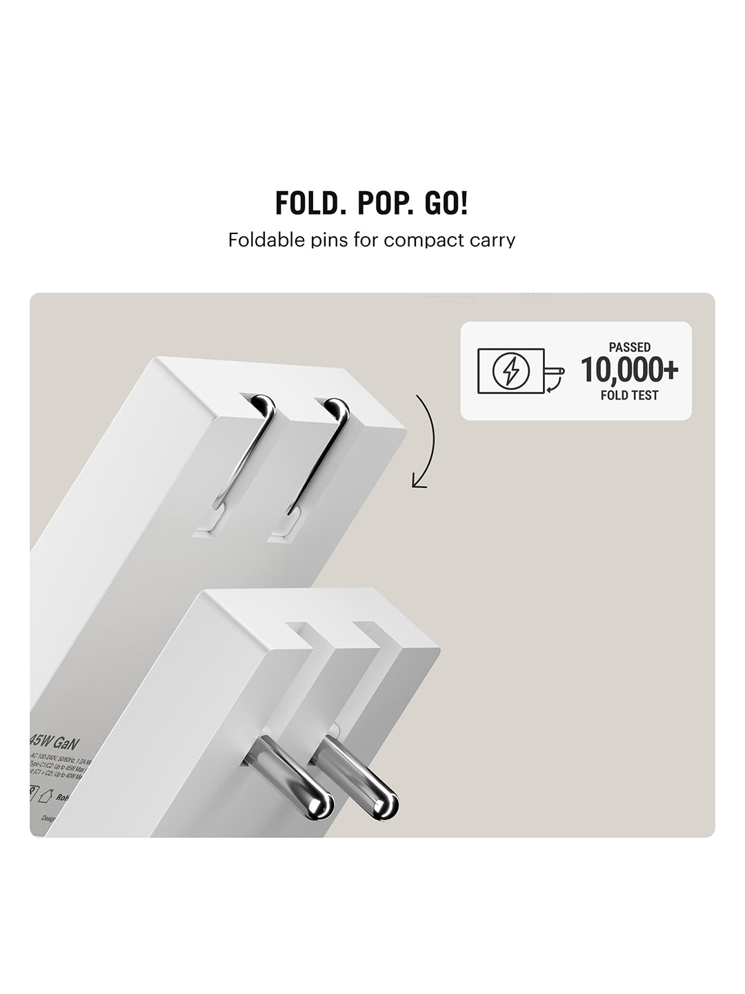 POP 45W Twin Port GaN5 Adapter - White