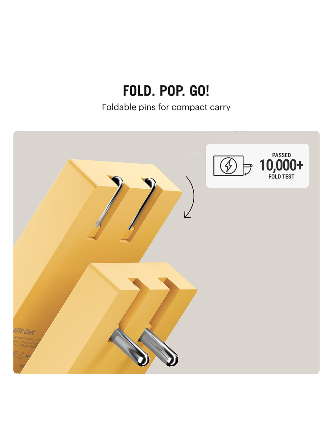 POP 45W Twin Port GaN5 Adapter - Yellow