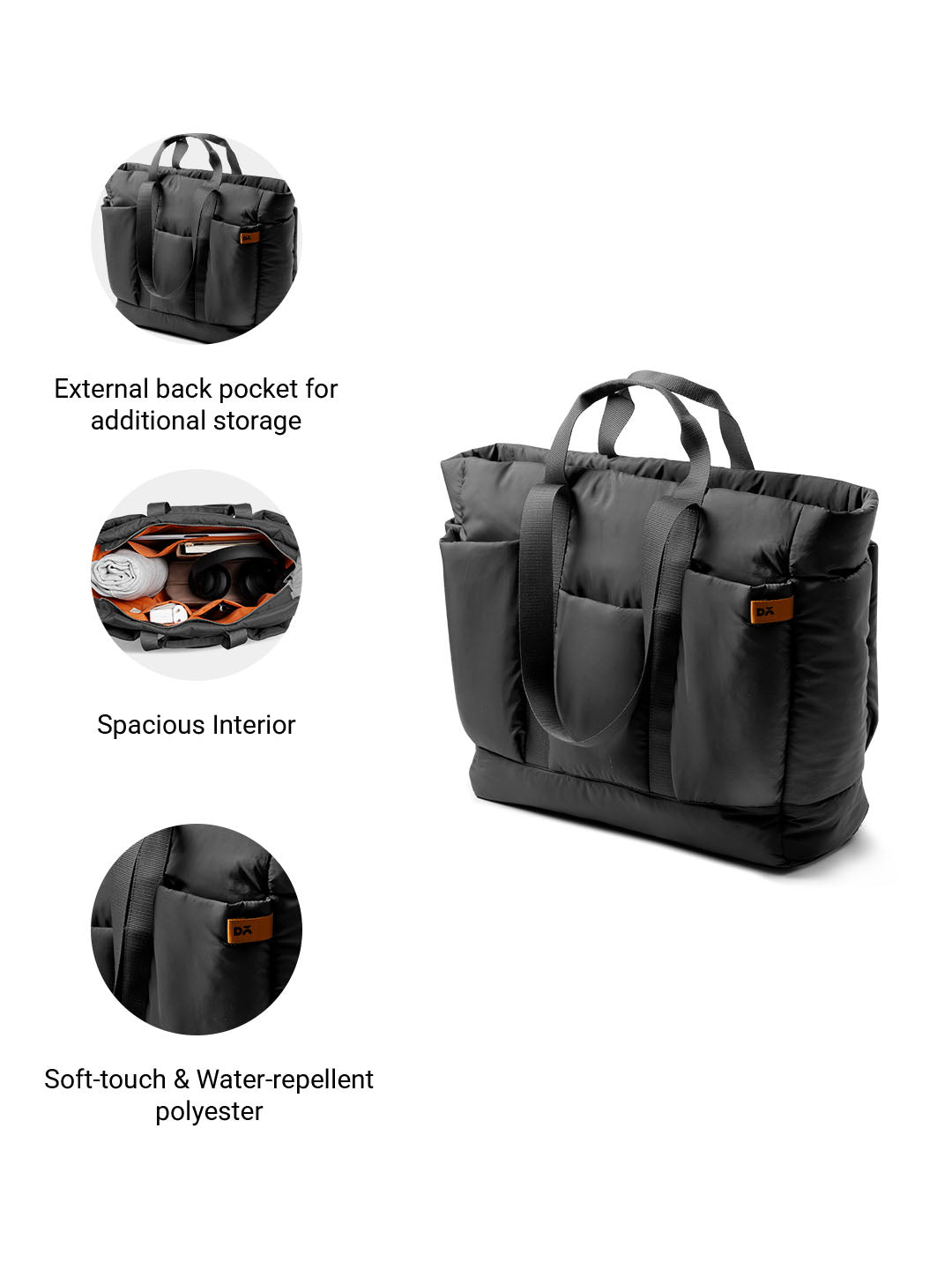 Slate Gray Idyll Tote