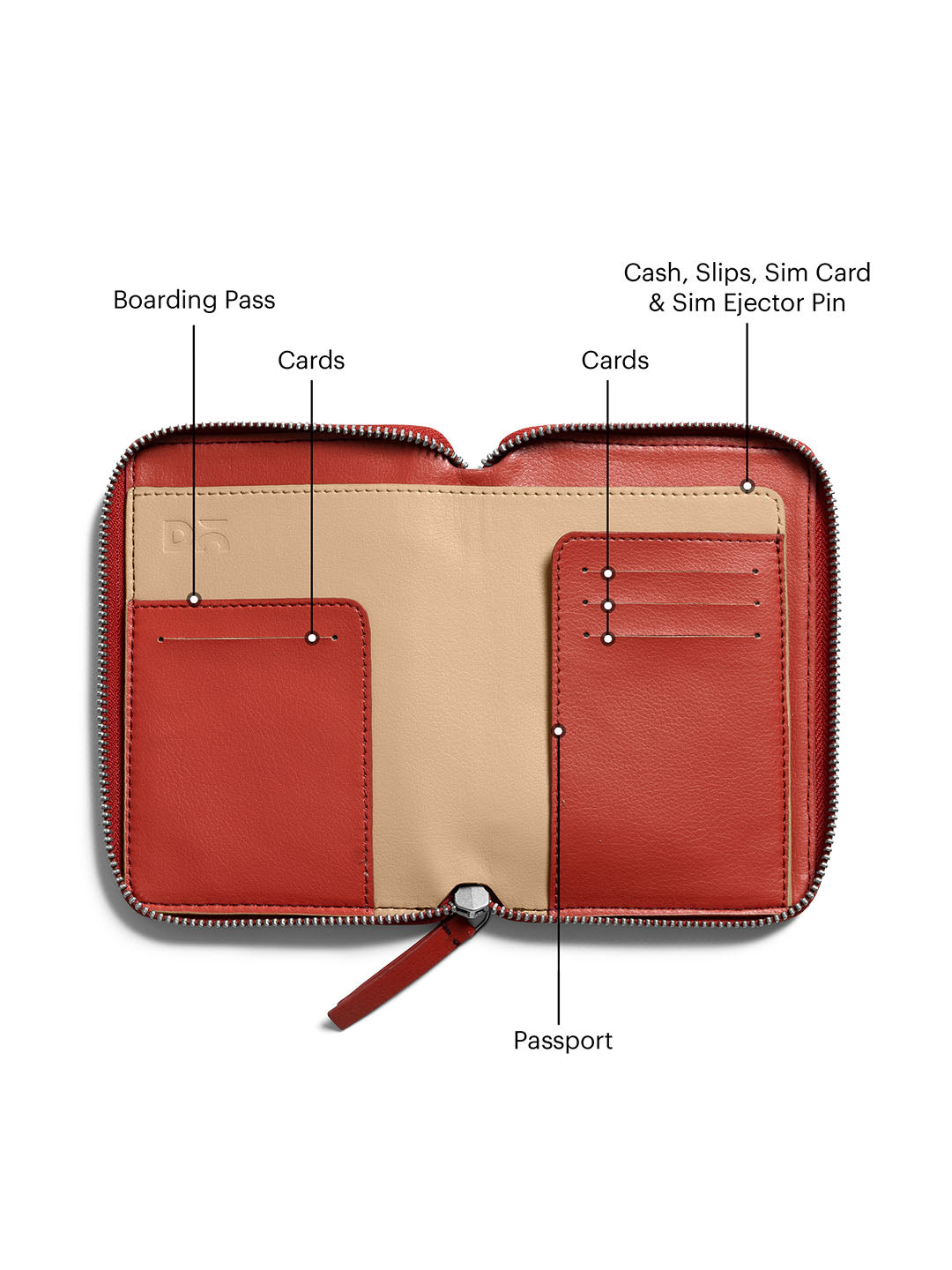 Check-in Passport Wallet - Red