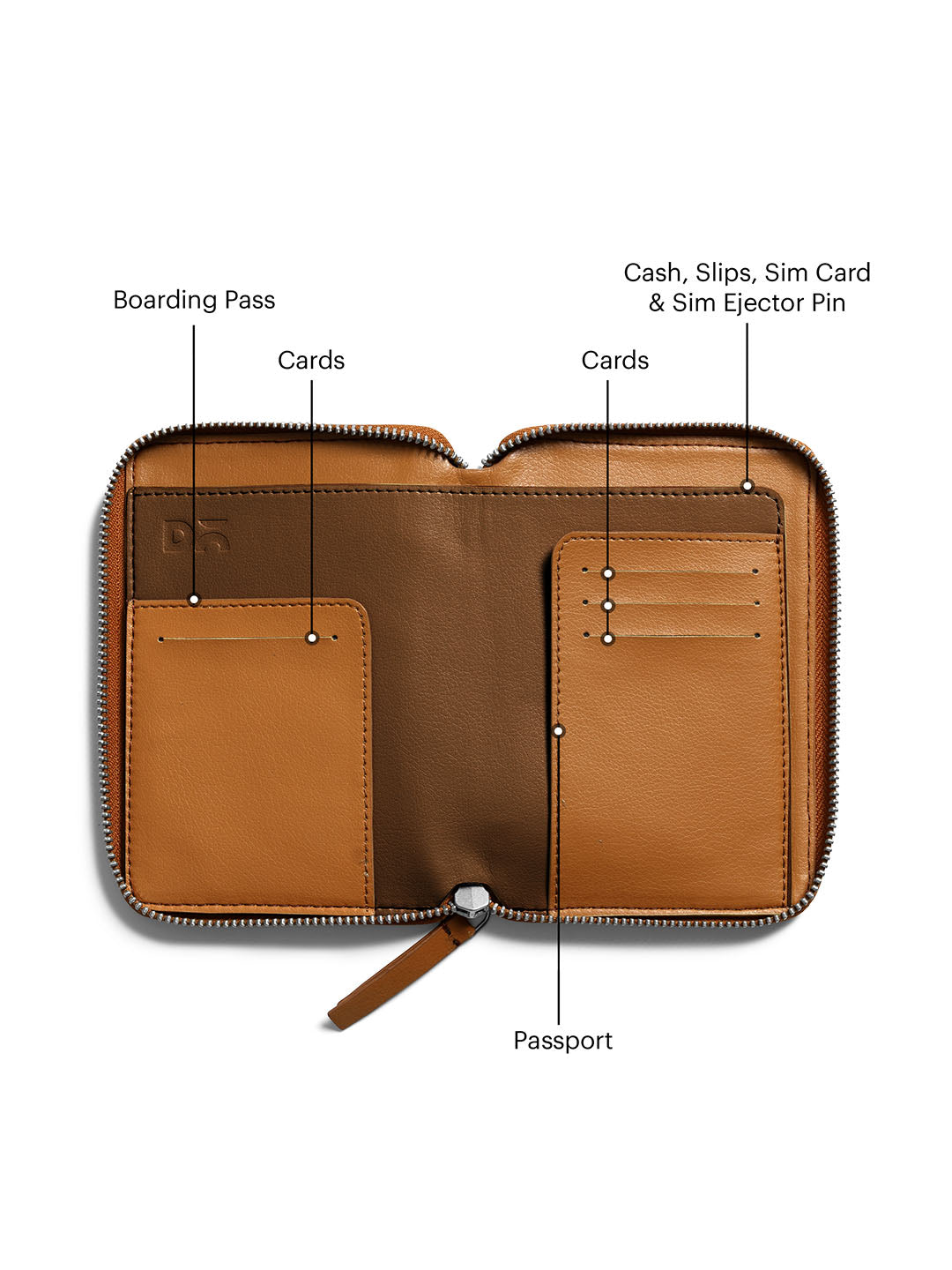 Check-in Passport Wallet - Tan