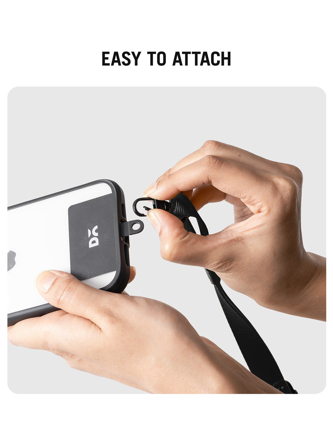 Black Crossbody Utility Phone Lanyard - Strap