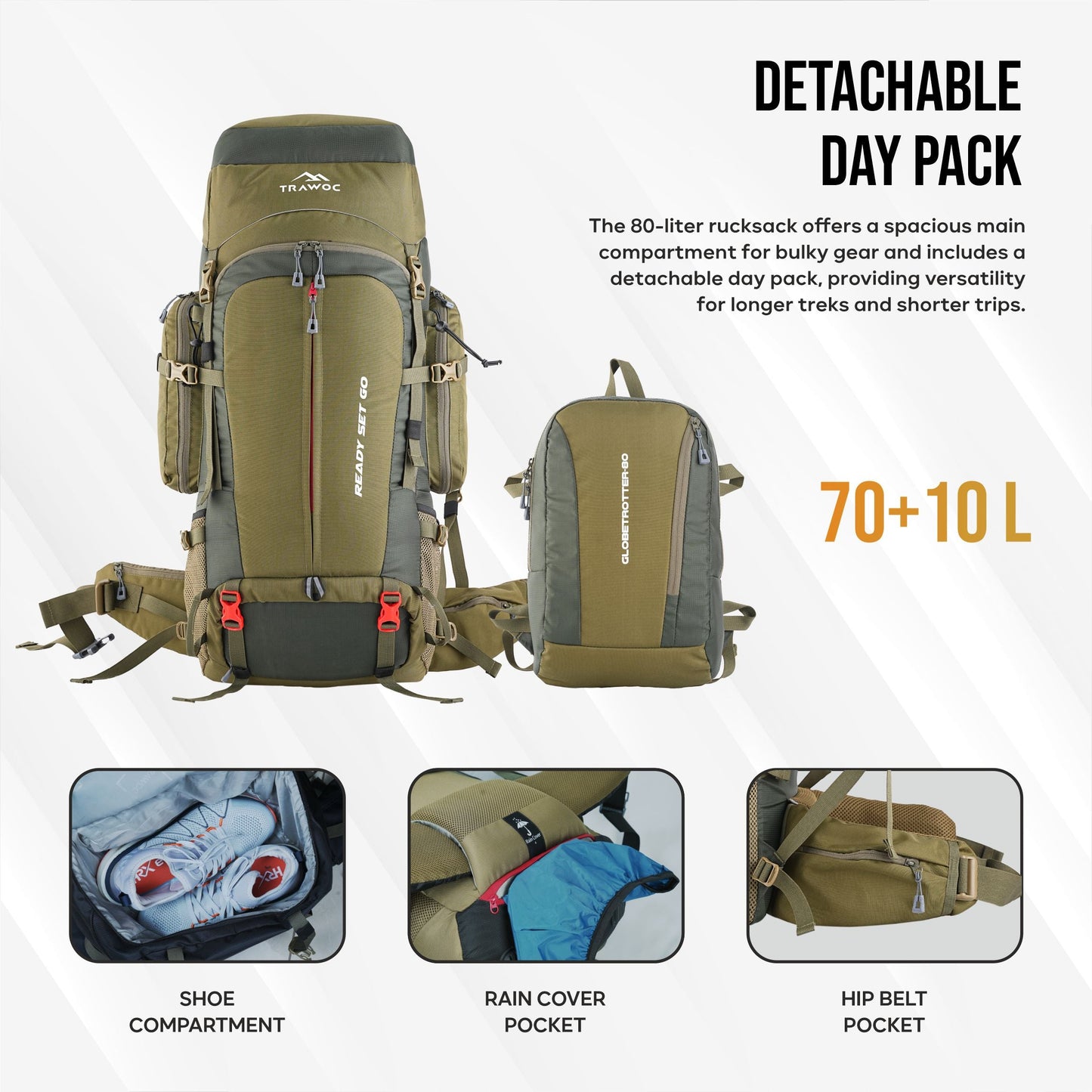 GLOBETROTTER 80L (70+10) Travel Backpack