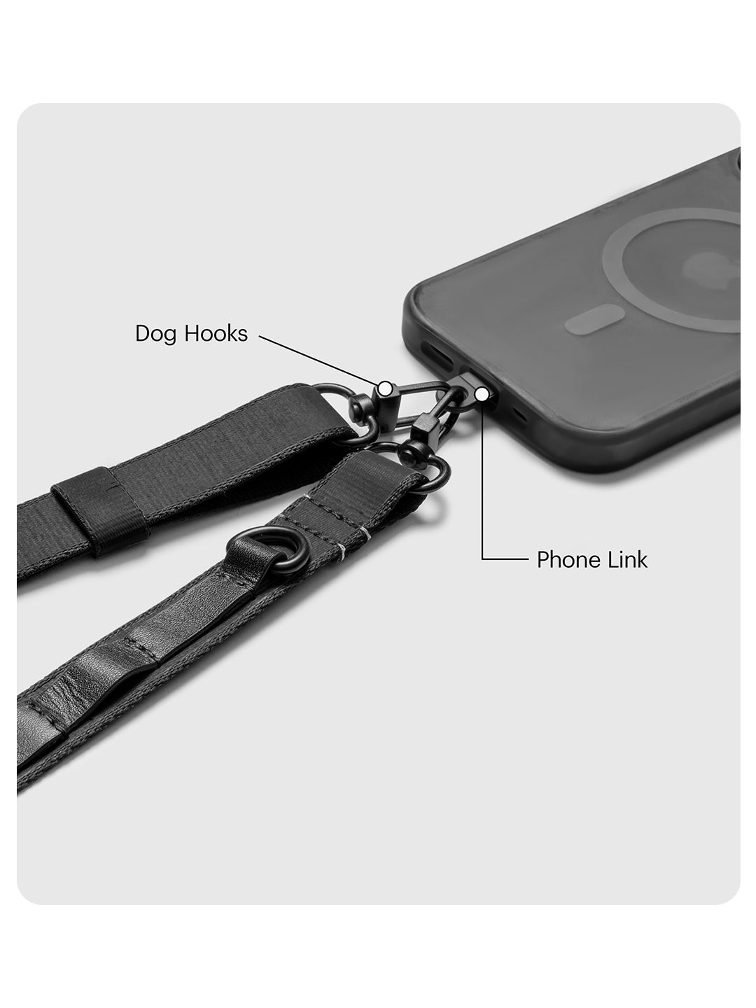 Dark Grey Strobe Lanyards