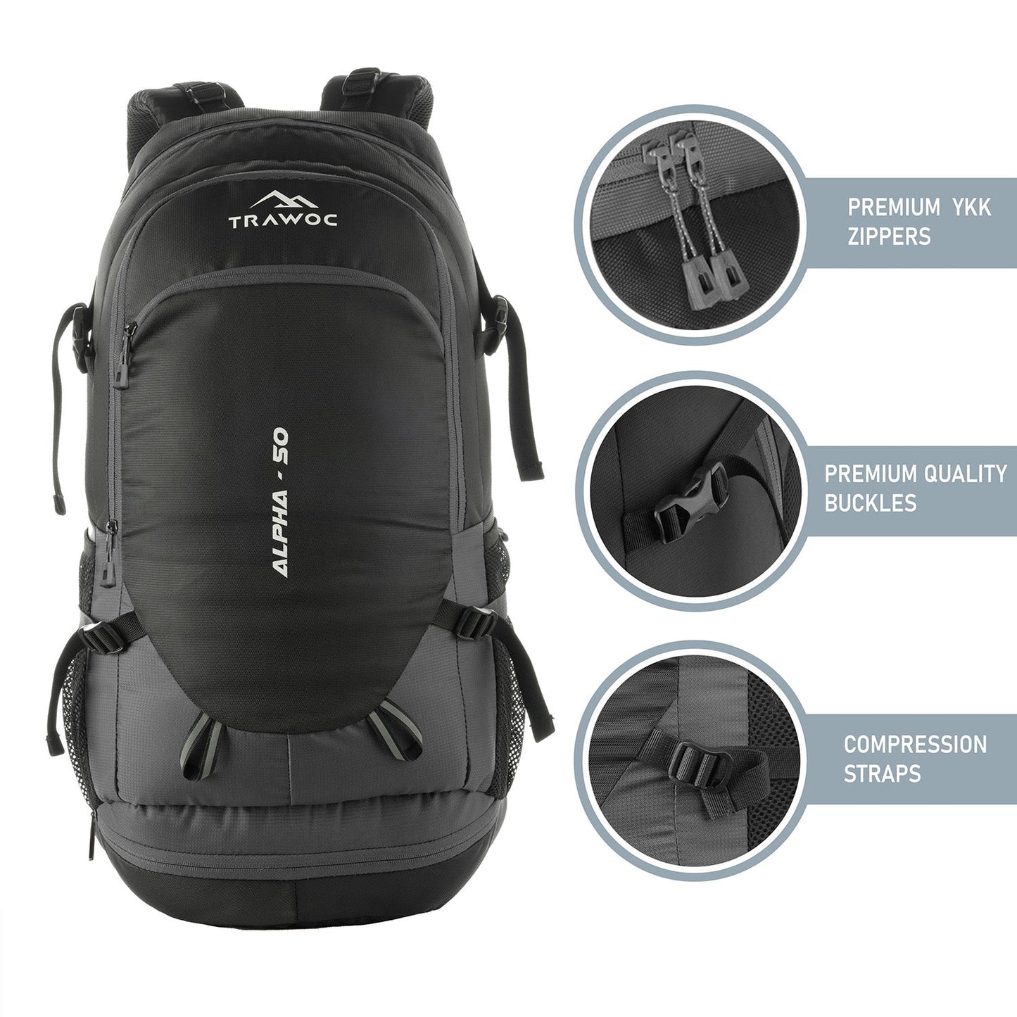 ALPHA 50 L Travel Backpack, Unisex