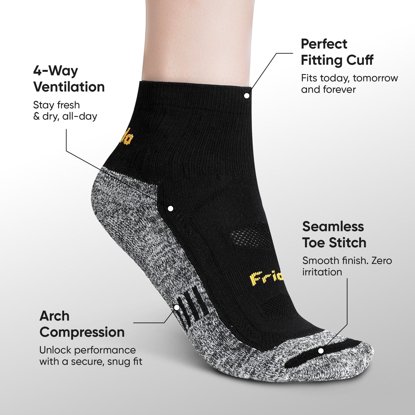 Active Quarter Socks