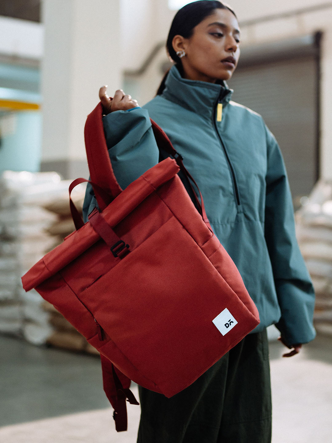 Red Clay Miles Roll Top Backpack