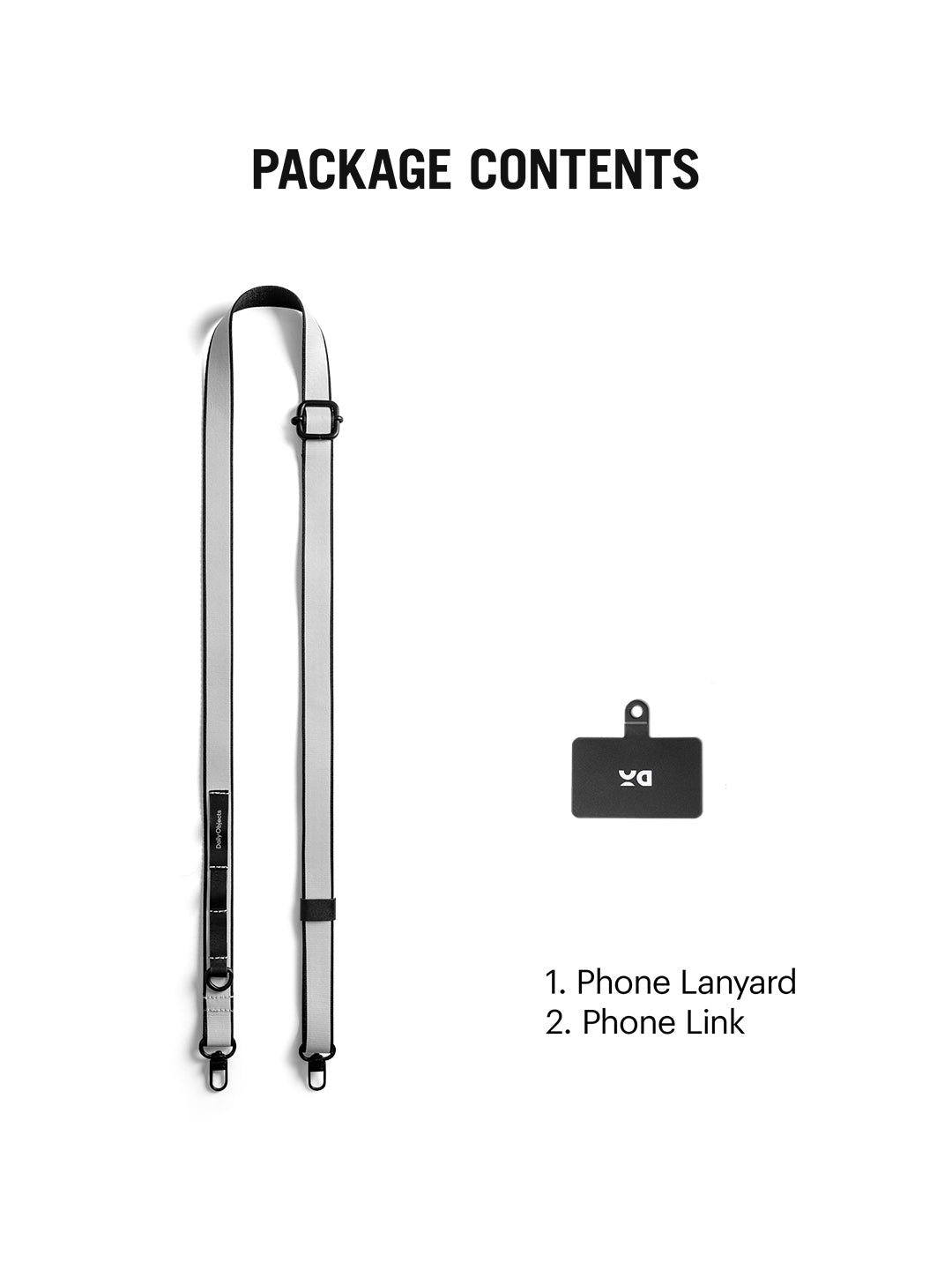 Light Grey Strobe Lanyards