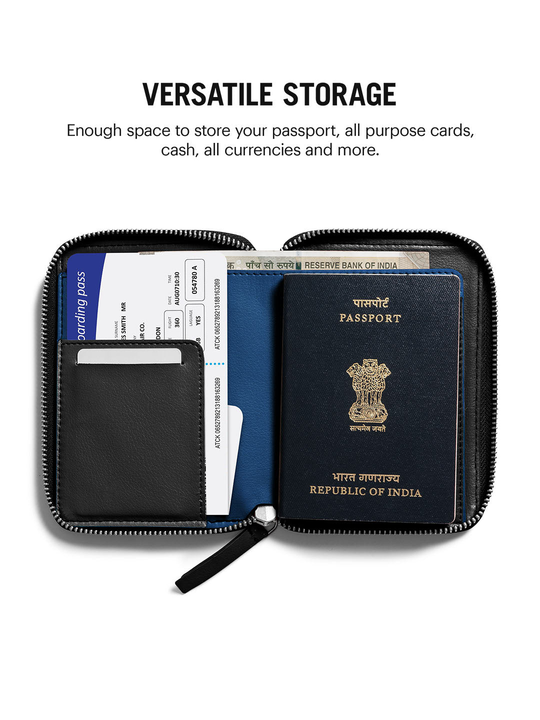 Check-in Passport Wallet - Black