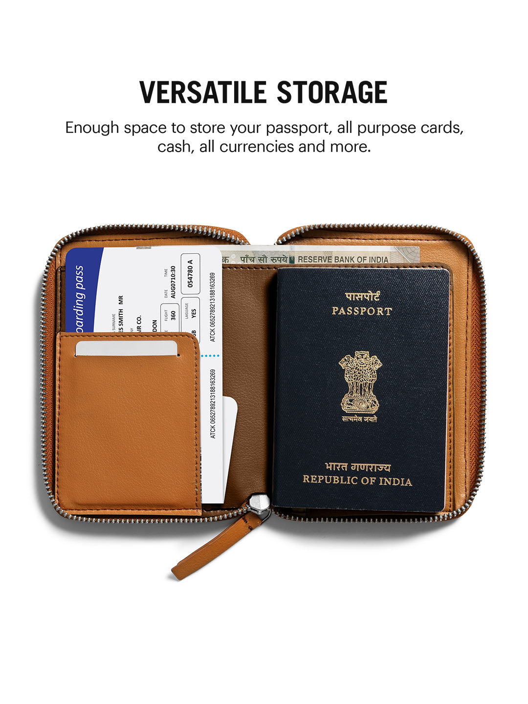 Check-in Passport Wallet - Tan