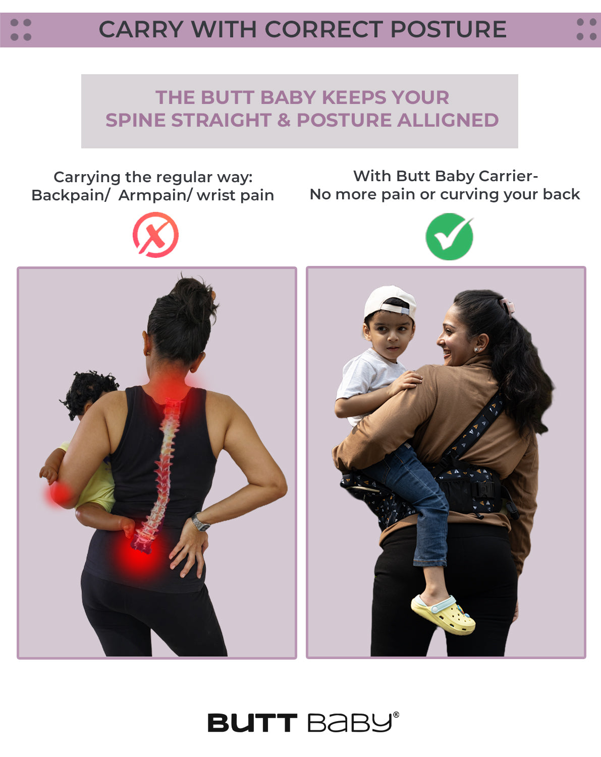 Airplanes Baby Carrier with Hip Seat & In-built Mini Diaper Bag