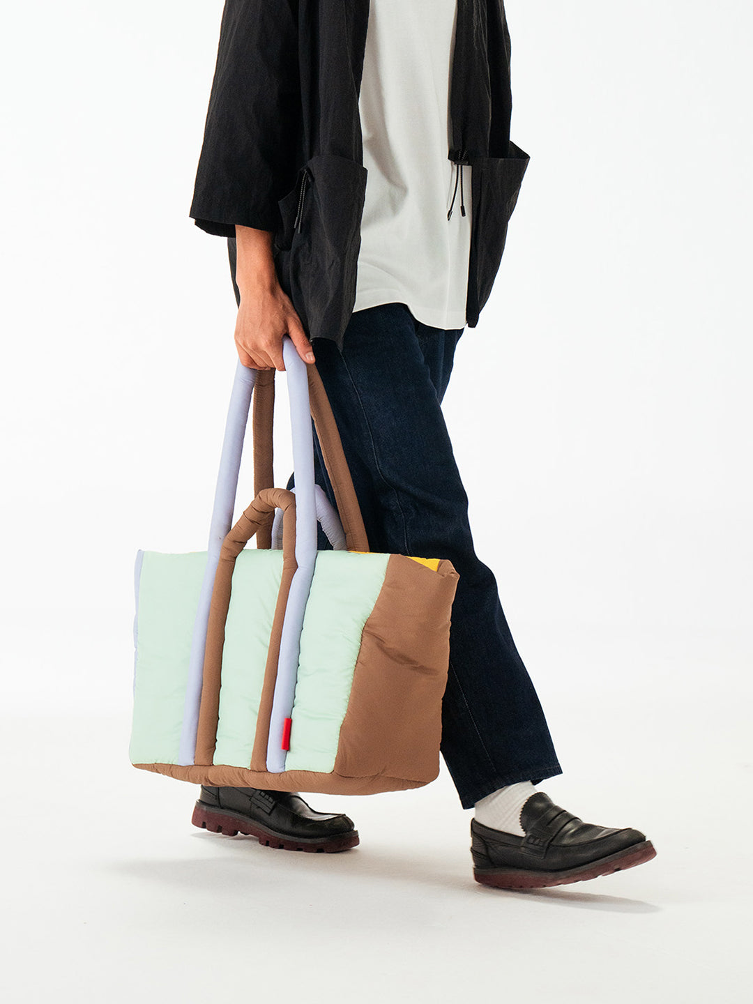 Colourblock Puft Oversized Tote