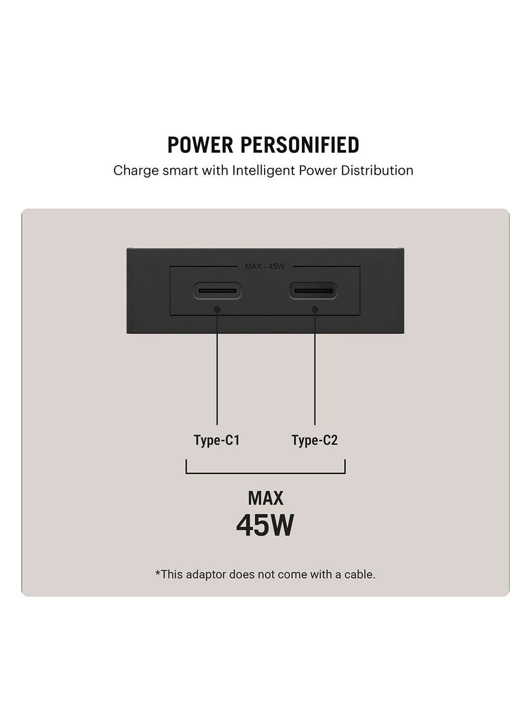 POP 45W Twin Port GaN5 Adapter - Black