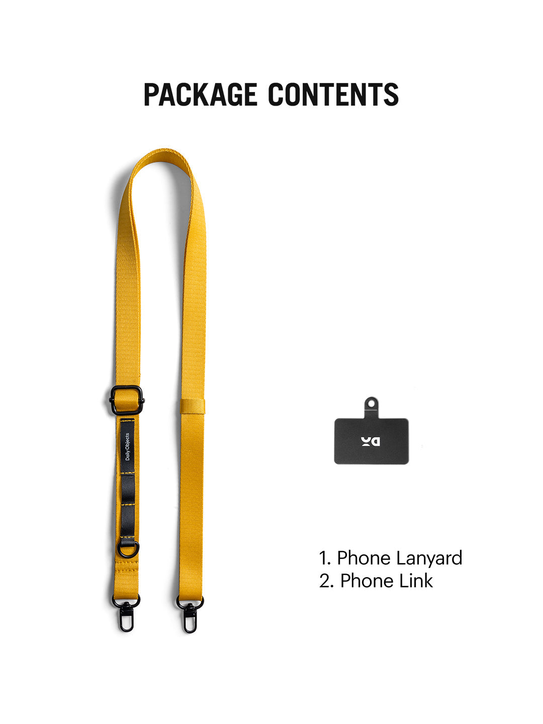 Yellow Crossbody Utility Phone Lanyard - Strap