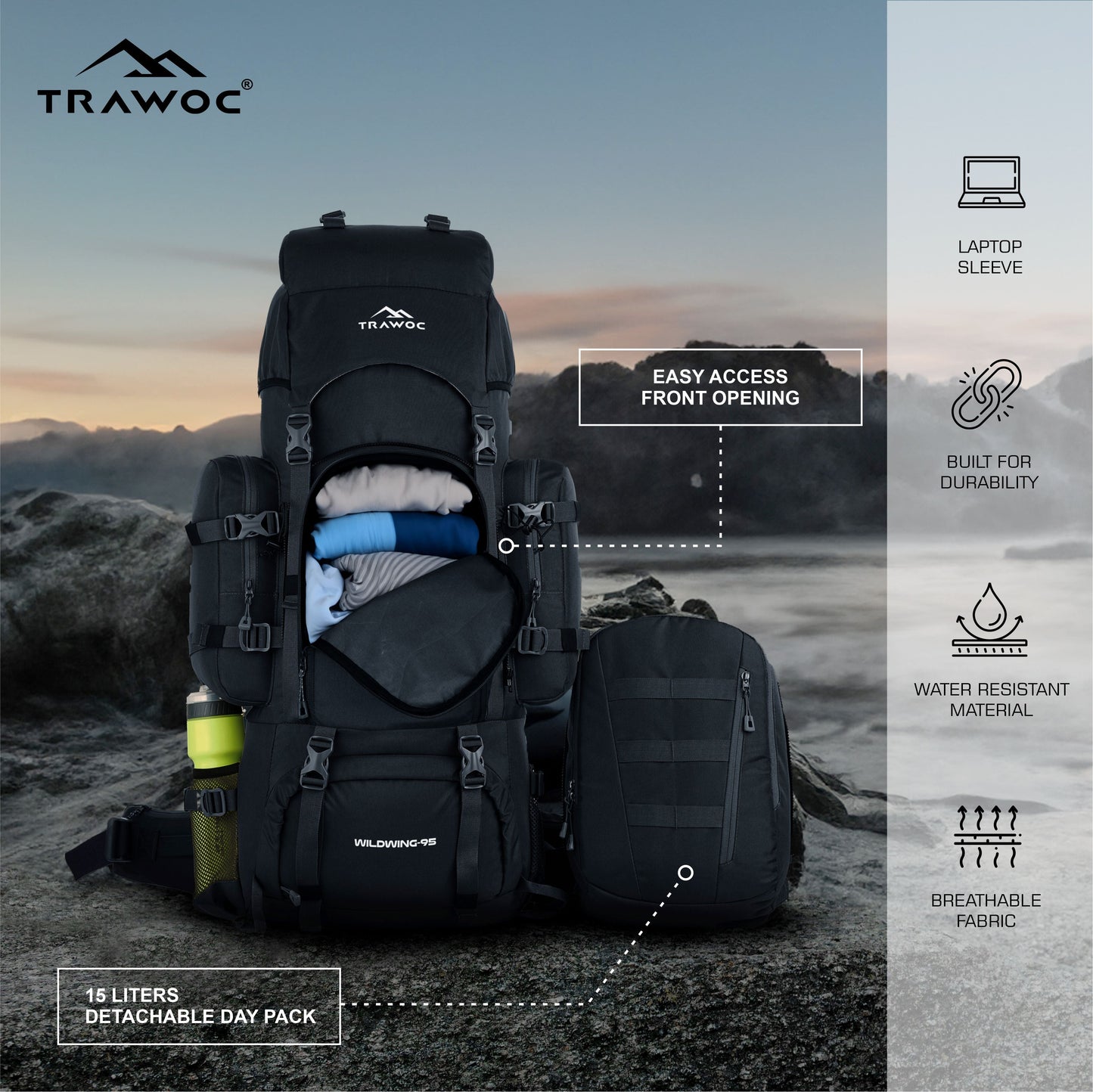 WildWing 80+15 Rucksack