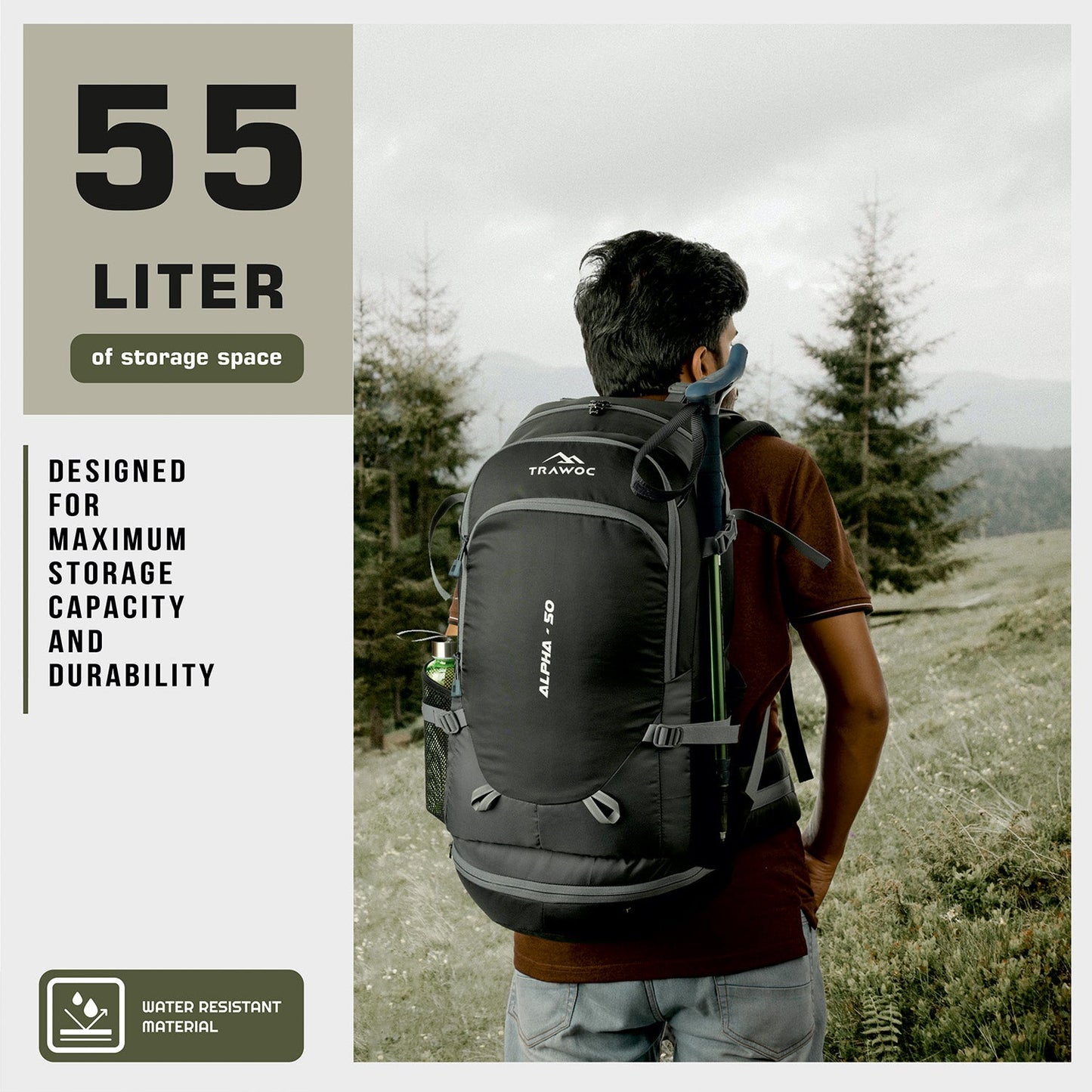 ALPHA 50 L Travel Backpack, Unisex