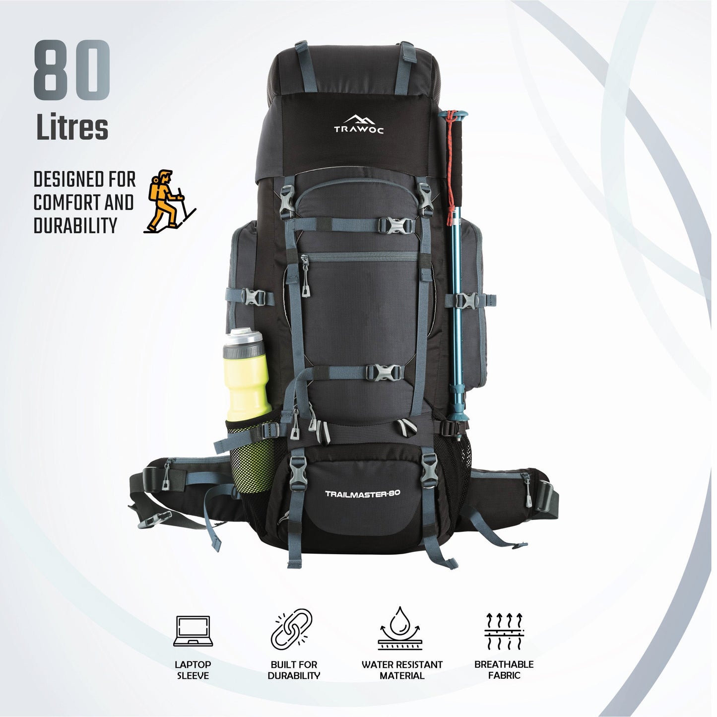 TRAILMASTER 80L Rucksack Bag
