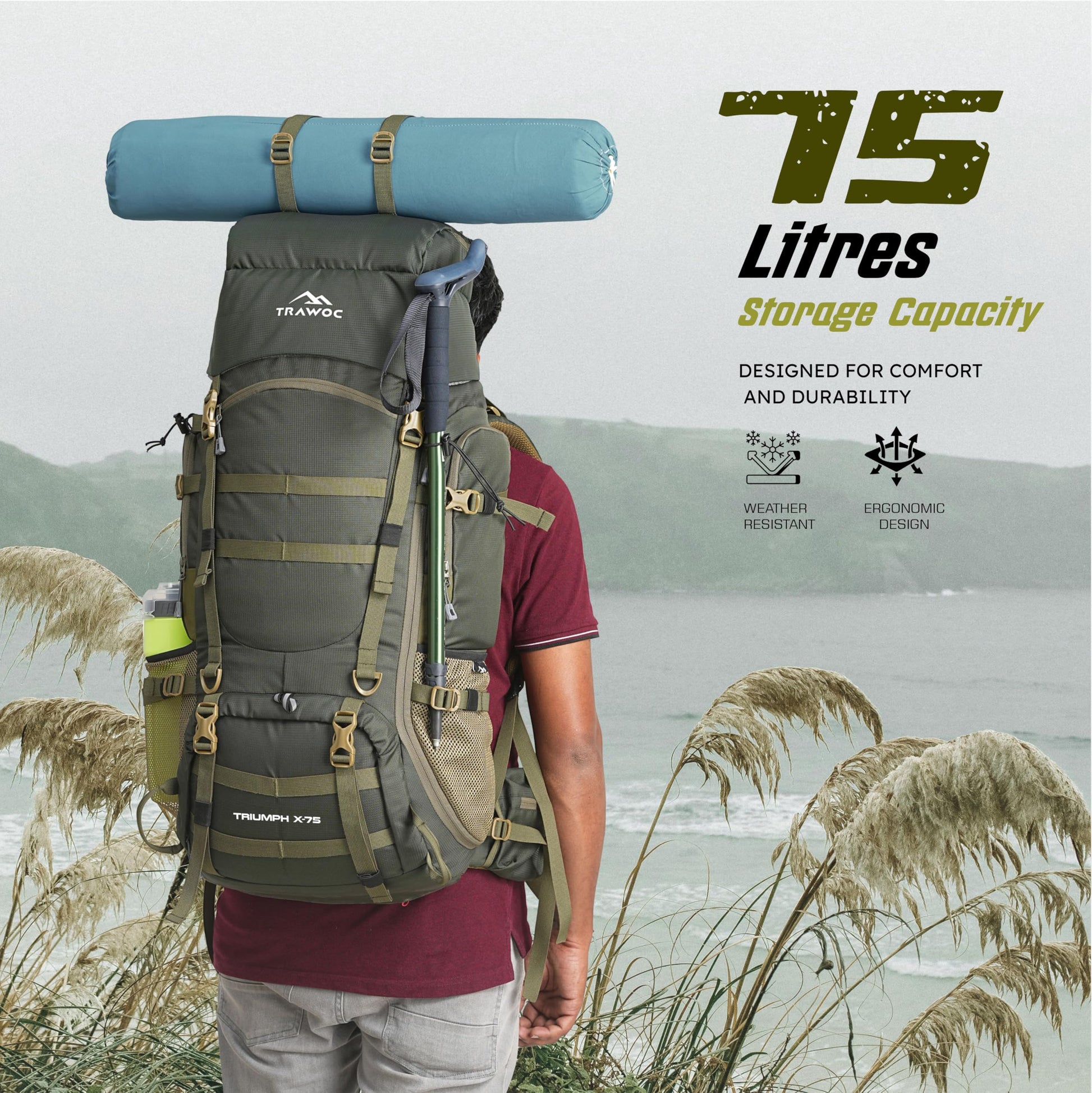 TRIUMPH X 75 L Camping Backpack