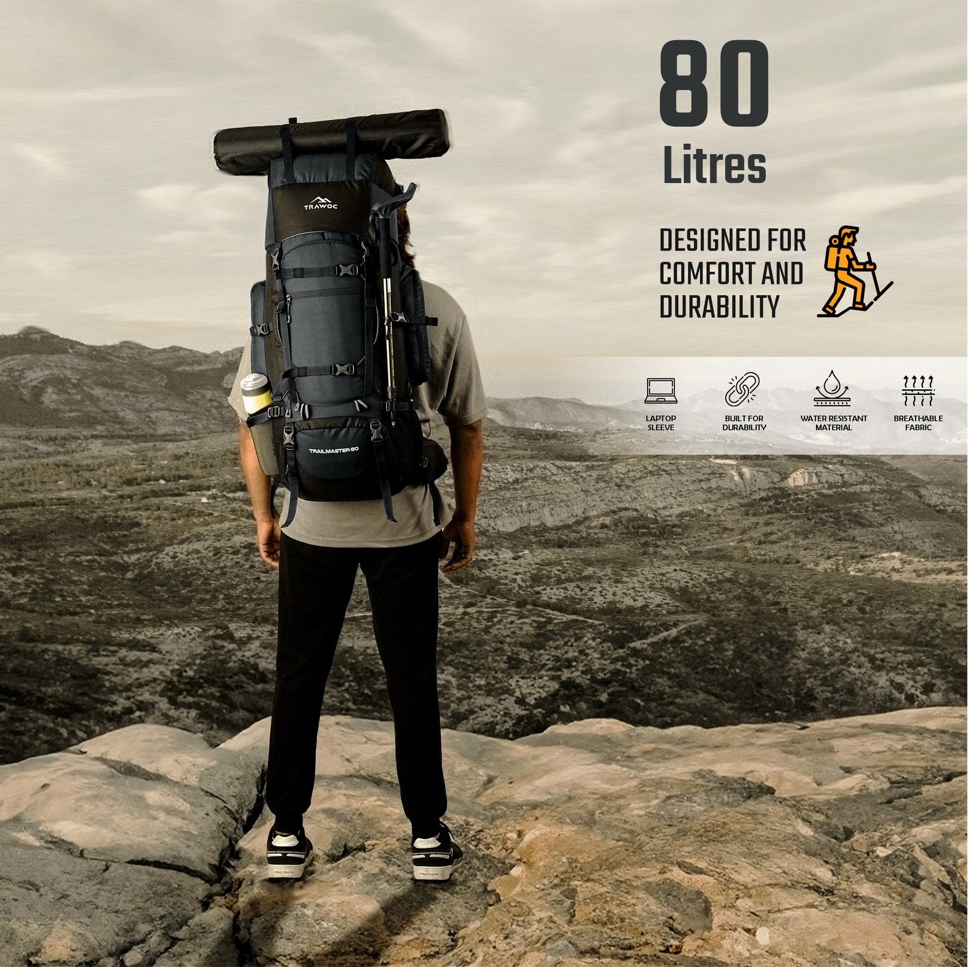TRAILMASTER 80L Rucksack Bag