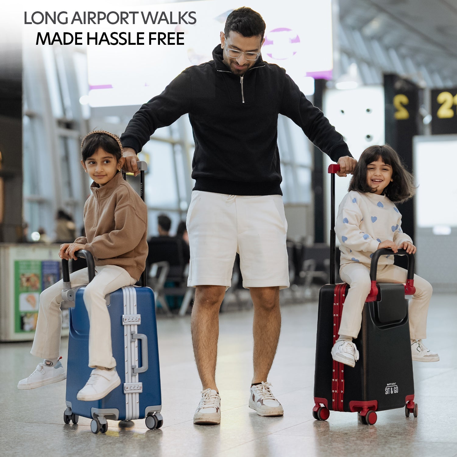 Butt Baby Sit & Go - India's First Cabin Luggage Baby Carrier - Intense Black