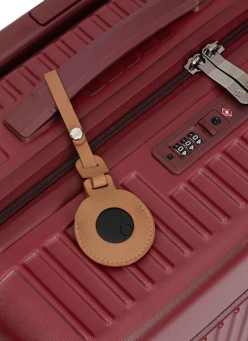 Luggage Tracker Tag Brown | Compatible with iOS & Android