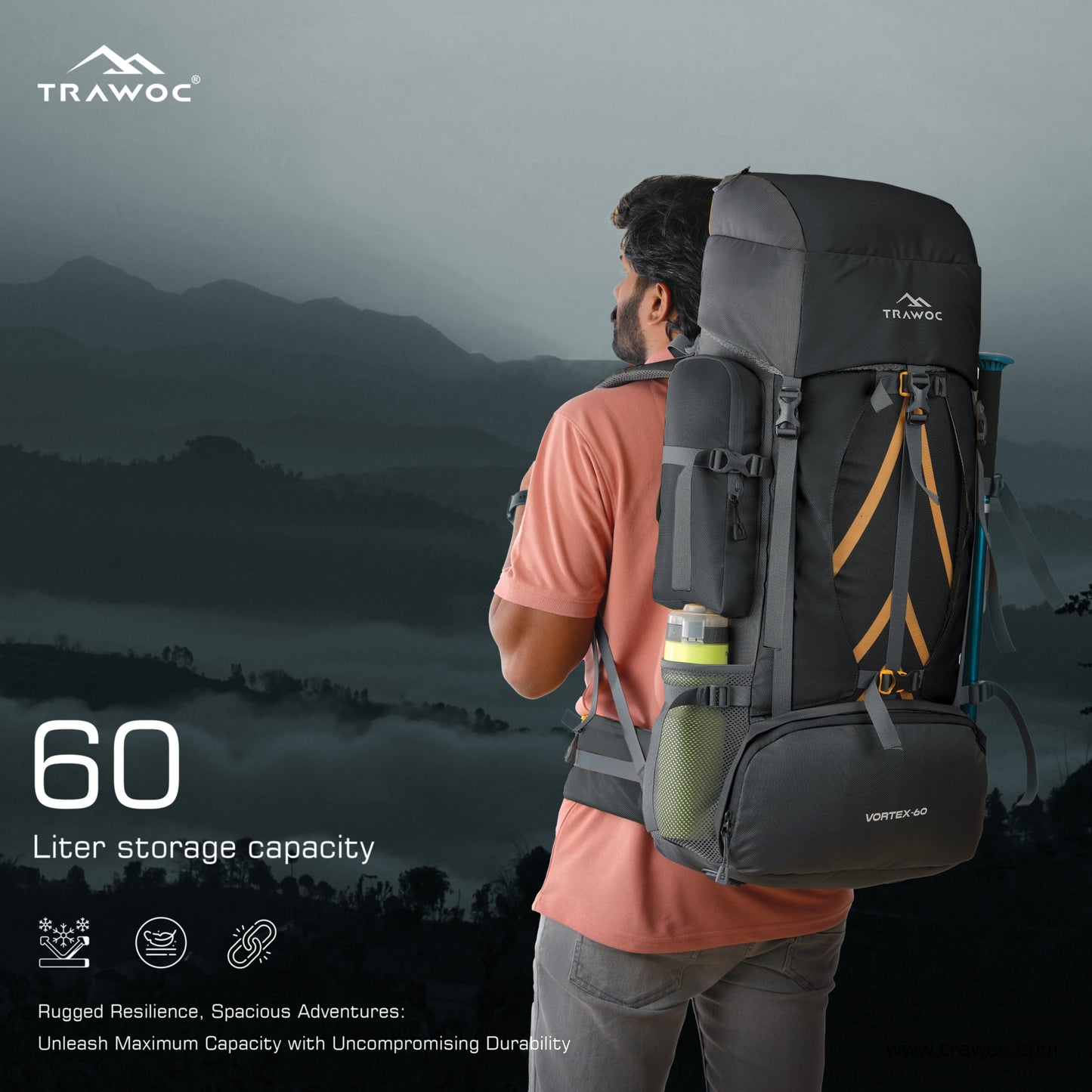 VORTEX 60 Ltr Travel Backpack