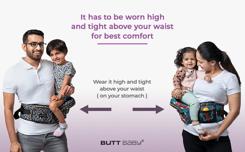 Airplanes Baby Carrier with Hip Seat & In-built Mini Diaper Bag