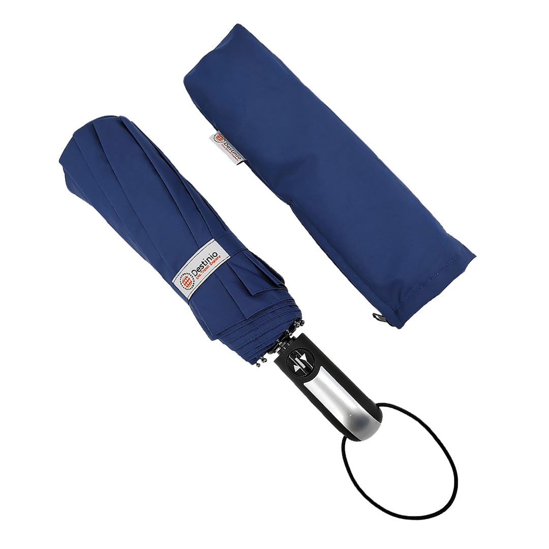 Destinio Large folding umbrella with UV coating (23 inch, Navy Blue)