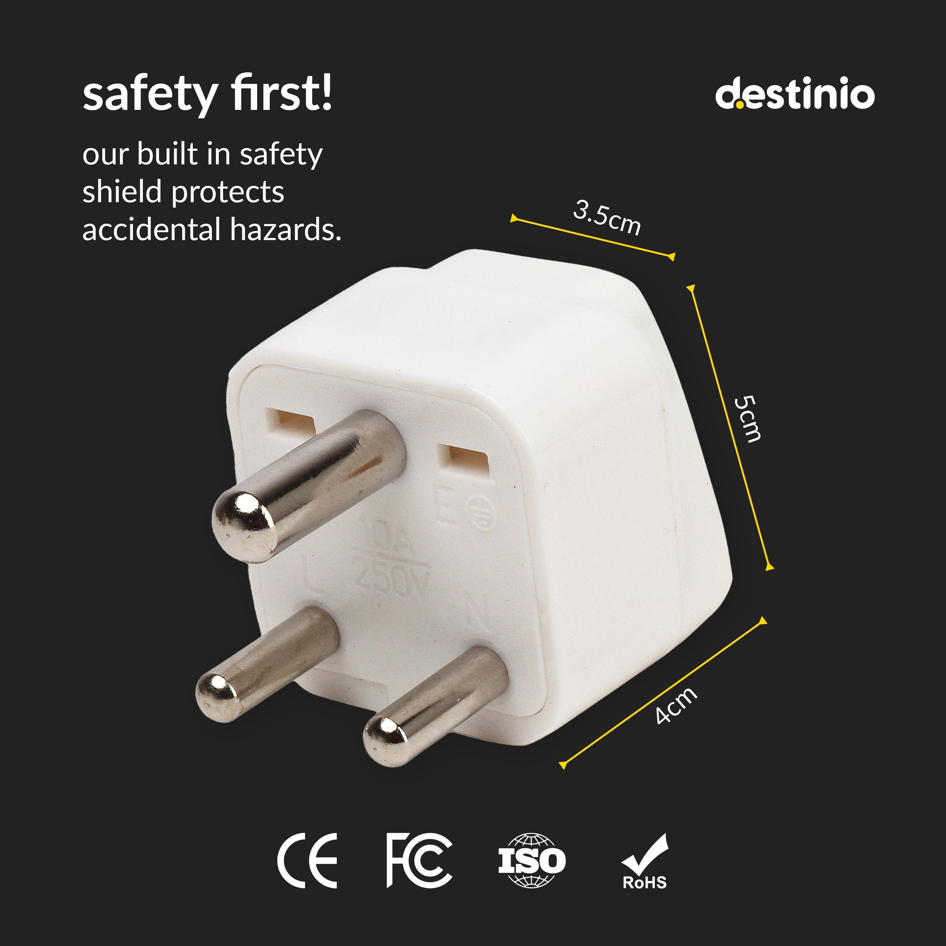 Plug adapter Type D India (Pack of 2)