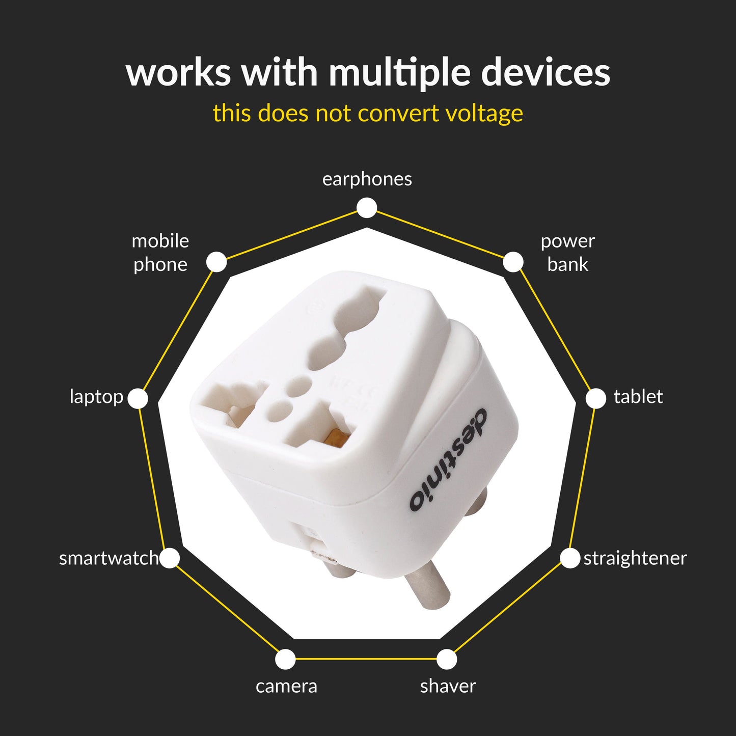 Plug adapter Type D India (Pack of 2)